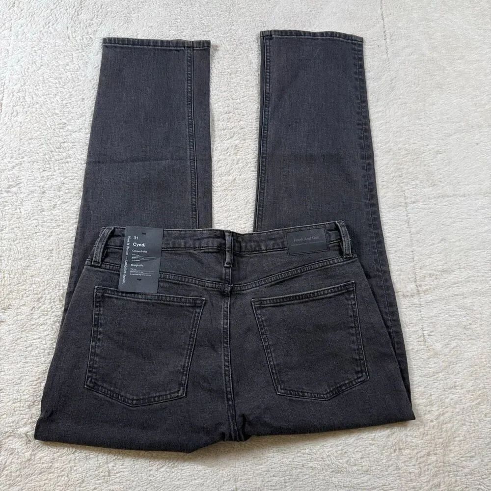 NWT Frank & Oak Black Cyndi Straight Fit High Rise Women’s Jeans